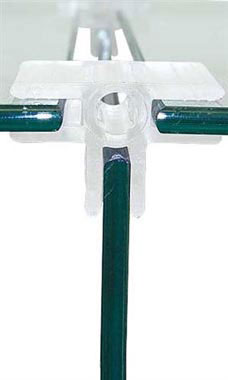 3-Way Clear Lexan Cube Clip for Tempered Glass Panels
