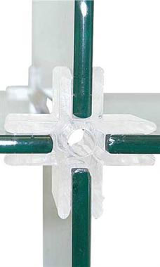 4-Way Clear Lexan Cube Clip for Tempered Glass Panels