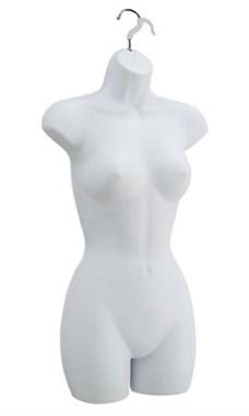 Molded Woman's Form- White Molded Woman's Form- White