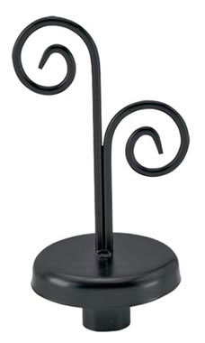 Double Curl Dress Form Finial- Black