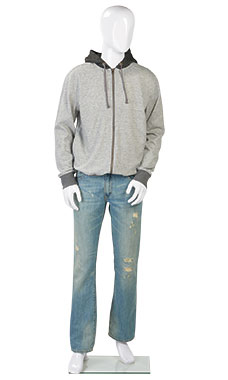 Male Glossy White Plastic Mannequin Pose 1 Male Glossy White Plastic Mannequin Pose 1