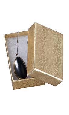Gold Cotton-Filled Jewelry Boxes Gold Cotton-Filled Jewelry Boxes