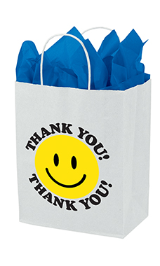 Medium-White-Thank-You-Smiley-Paper Shopping-Bags-Case-of-100-89617 Medium-White-Thank-You-Smiley-Paper Shopping-Bags-Case-of-100-89617