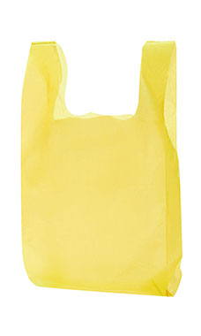 Yellow 11-1/2" x 6" x 21" Plastic T-Shirt Bags with Handles Yellow 11-1/2" x 6" x 21" Plastic T-Shirt Bags with Handles