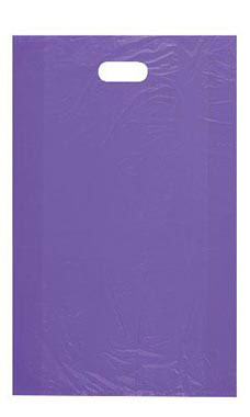 High-Density Purple Plastic Merchandise Bags - 15" x 4" x 24"