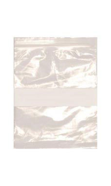 Clear Resealable Plastic Bags with White Block Clear Resealable Plastic Bags with White Block
