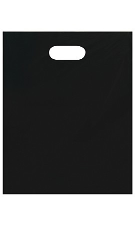 Low-Density Black Plastic Merchandise Bags - 12" x 15" Low-Density Black Plastic Merchandise Bags - 12" x 15"