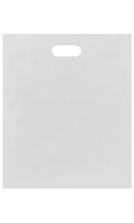 Low-Density White Plastic Merchandise Bags - 15" x 18" x 4"