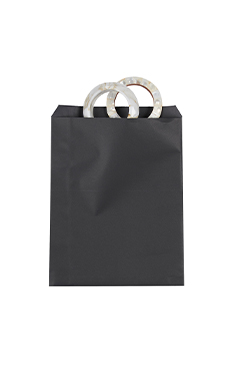Medium Black Paper Merchandise Bag - Case of 500
