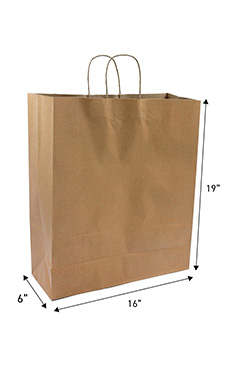 Jumbo Natural Kraft Paper Shopping Bag