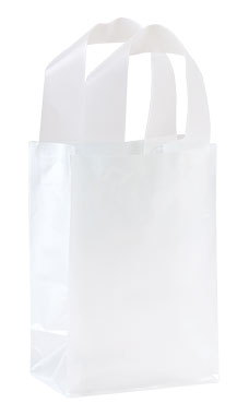 Small Clear Frosted Plastic Shopping Bag Small Clear Frosted Plastic Shopping Bag