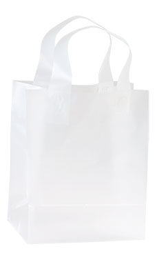 Medium Clear Frosted Plastic Shopping Bag Medium Clear Frosted Plastic Shopping Bag