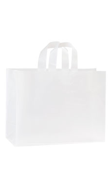 Large Clear Frosted Plastic Shopping Bag