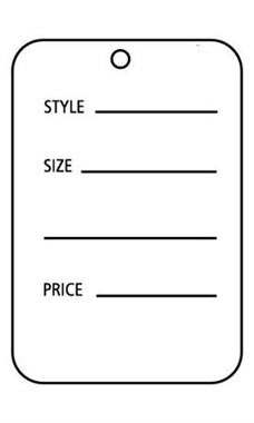 White Unstrung Large Price Tags White Unstrung Large Price Tags