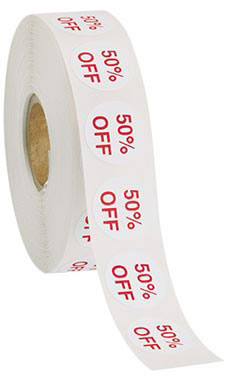 50% Off Self-Adhesive Discount Labels 50% Off Self-Adhesive Discount Labels