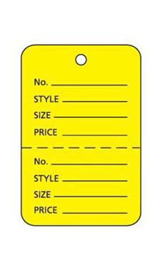 Yellow Unstrung Small Coupon Price Tag Yellow Unstrung Small Coupon Price Tag