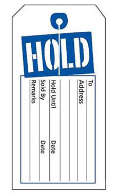 Blue/White Slit Hold Price Tag Blue/White Slit Hold Price Tag