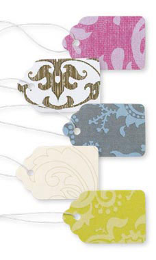 Colored Damask Print Price Tags