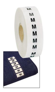 "M" Wrap Around Size Labels "M" Wrap Around Size Labels