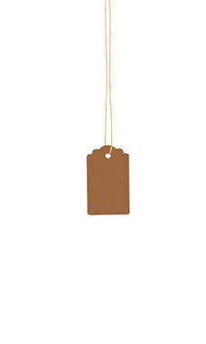 Small Strung Scalloped Khaki Tags Small Strung Scalloped Khaki Tags