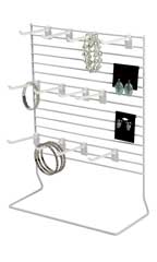 12-Peg White Wire Countertop Rack