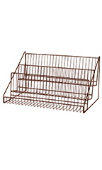 Made to Order Fine Textured Rustic Copper 3-Tier Wire Countertop Rack