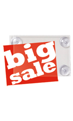 5 ½ x 8 ½ inch Window Sign Holder with Suction Cups