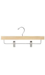 14 inch Natural Wood Skirt and Pants Hangers