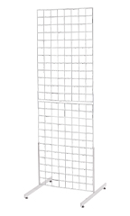 White Ready to Assemble Standing Wire Grid Screen