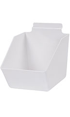 6 x 5 ½ x 7 ½ inch White Plastic Dump Bin