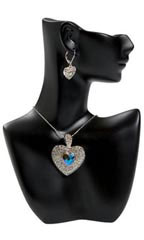 Small Side Profile Black Earring/Necklace Display