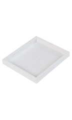 Small 1 inch White Plastic Stackable Tray