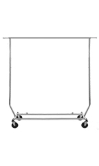 Chrome Single-Rail Collapsible Salesman Rack