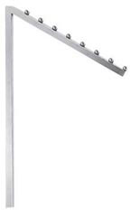 Interchangeable 8-Ball Chrome Slant Arm for Clothing Rack