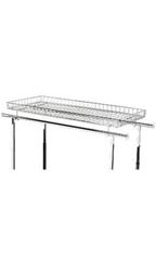 Wire Basket Topper for Chrome Double Rail Clothing Rack with Z-Brace