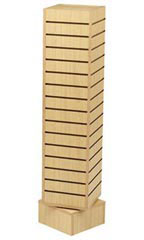 12 inch Rotating Maple Slatwall Tower