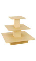 Economy 3-Tier Square Maple Table