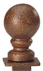 Boutique Cobblestone Ball Square Fitting Finial
