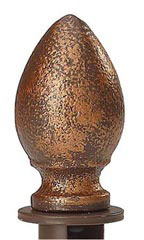 Boutique Cobblestone Teardrop Round Fitting Finial