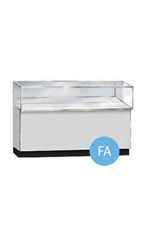 48 inch Metal Framed Gray Jewelry Display Case Fully Assembled with Lighting