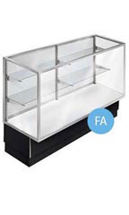 70 inch Full Vision Black Metal Framed Display Case Fully Assembled