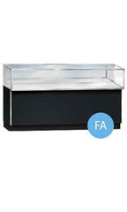 70 inch Full Vision Black Metal Framed Jewelry Display Case Fully Assembled with Lighting