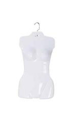 Economy Female White Plastic Torso Form