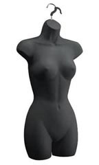 Female Molded Black Shapely Form with Hook