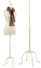 Boutique Ivory Metal Dressmaker Form Base