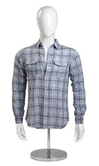 Male Glossy White ½ Body Mannequin