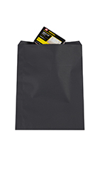 Large - Black Paper Merchandise Bags - Case of 500