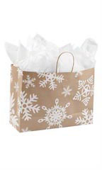 Large (Vogue) - Giant Snowflake Paper Shopping Bags - Case of 100