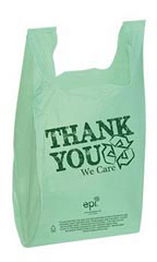 Biodegradable EPI Plastic T-Shirt Bags - Case of 500
