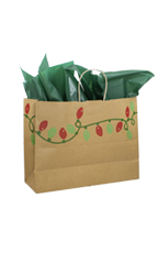 Large (Vogue) - Holiday Lights Paper Shopping Bags - Case of 100